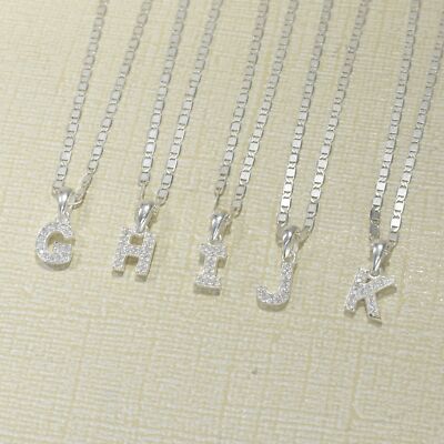 Letter Pendant Dijes de Plata Sterling Silver Alphabet