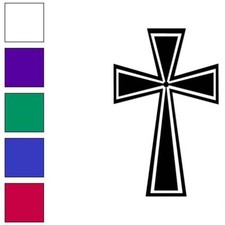 Outline Cross, Vinyl Decal Sticker, Multiple Colors Sizes 6820