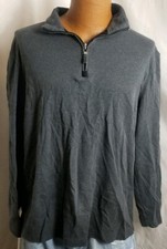 Tasso Elba Mens Quarter Zip Pullover Sweater Gray Size XL