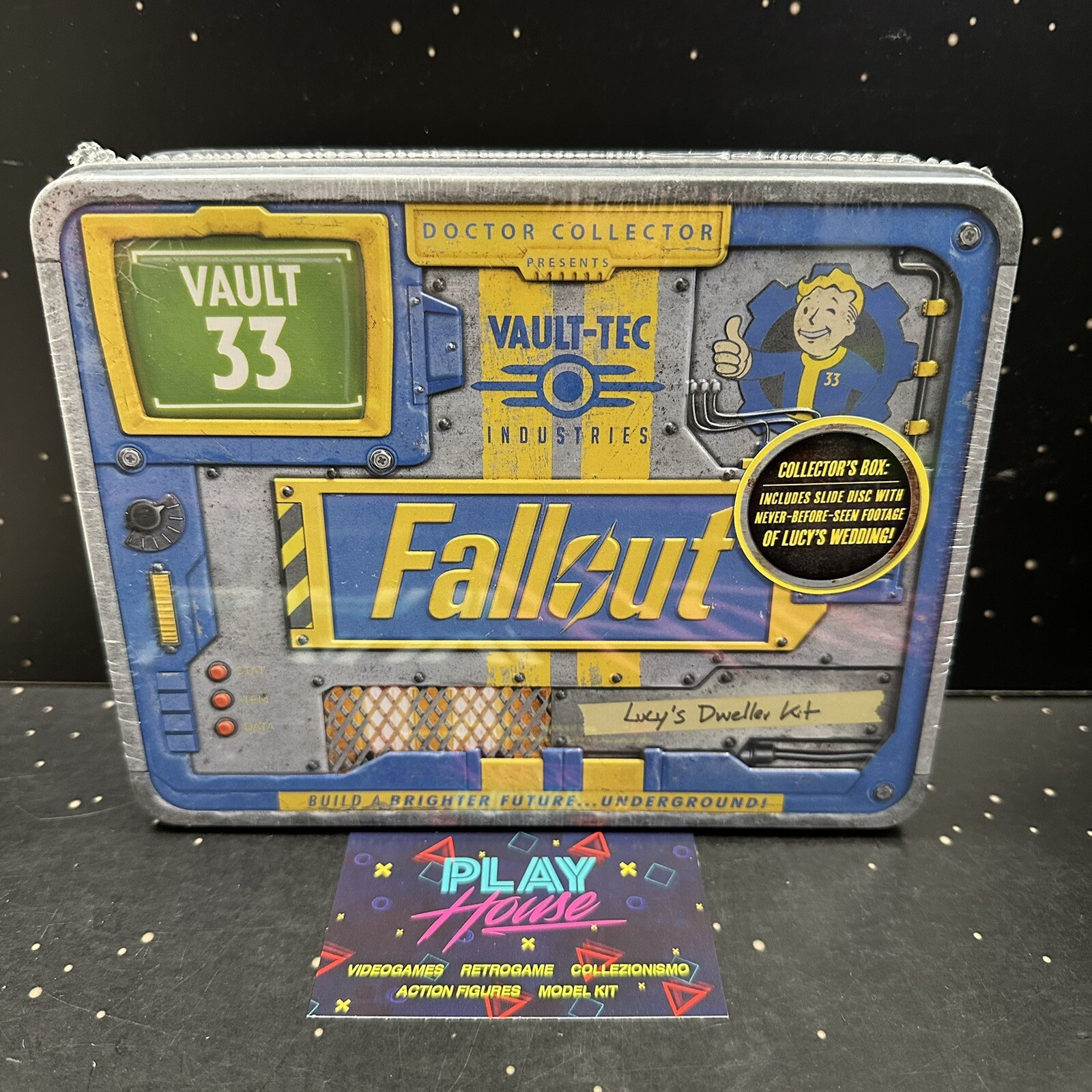 FALLOUT LUCY GIFT BOX DWELLER CASE SERIE TV VAULT 33 NUOVO DOCTOR COLLECTOR