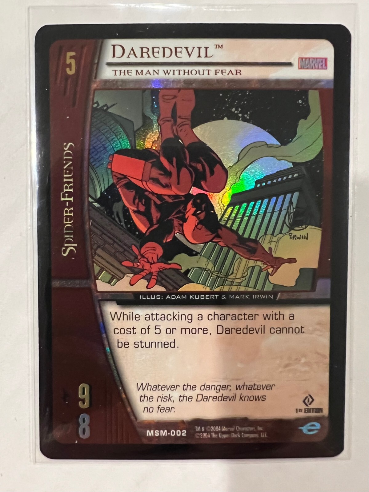 2004 Marvel vs System Foil MSM-002 DAREDEVIL Common (1st Ed)💕❤️*