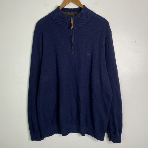 Fat Face Mens XXL 1/4 Zip Mock Neck 