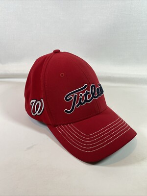 Washington Nationals Titleist Golf Hat Mens Red MLB Baseball Side Patch 
