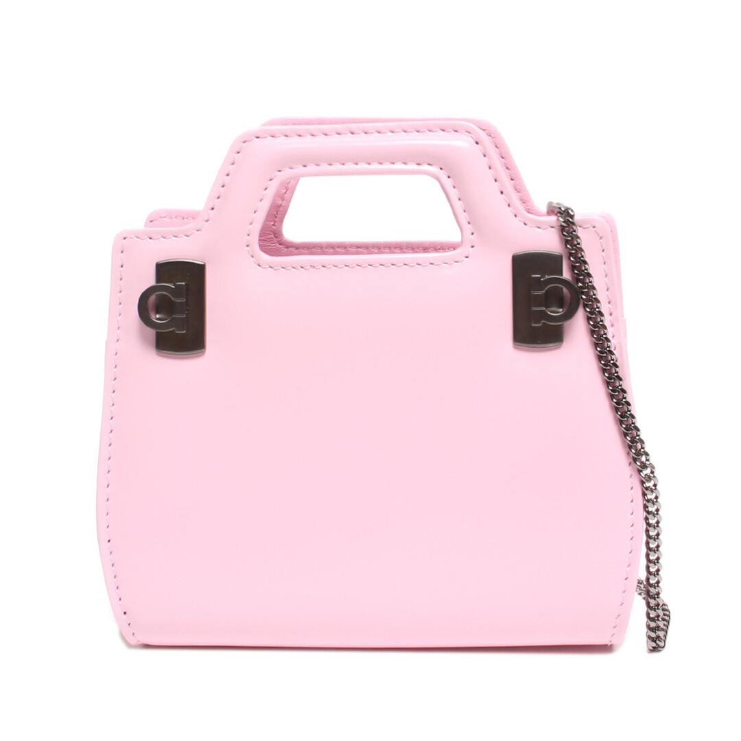 Chain Leather Shoulder Bag Wanda Micro Mini Size Gancini