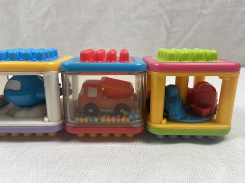 5 FISHER PRICE SCATOLA GIOCATTOLI COSTRUTTORI BLOCCHI AEREO CAMION DISCARICA FUOCO Neonato Sensoriale - Foto 3 di 4