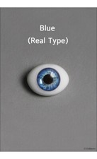 Dollmore BJD 12mm Oval Real Type PaperWeight Glass Eyes - Blue Real Type