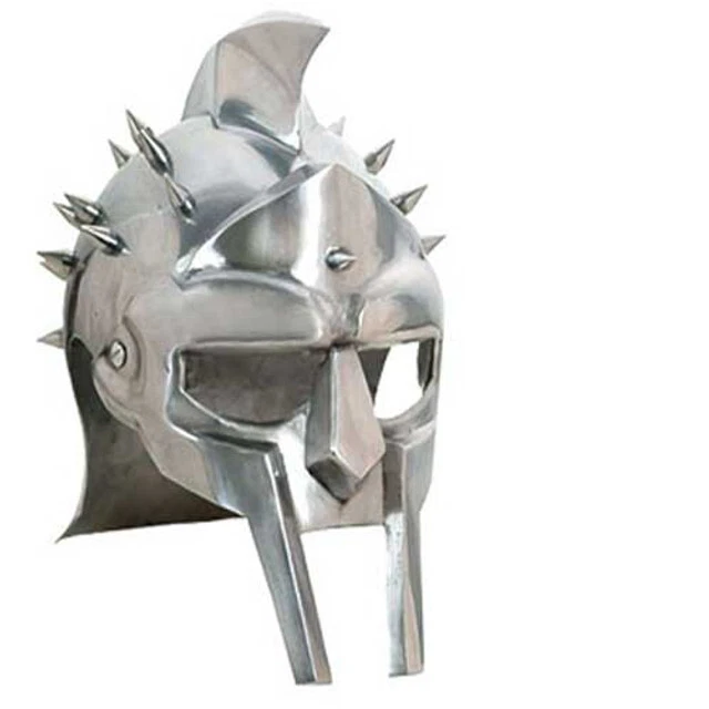 GLADIATOR MAXIMUS ROMAN SPIKED HELMET Functional 18ga Carbon Steel - Image 3 of 3