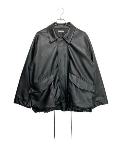 M Faux Leather Military Blouson - Gem