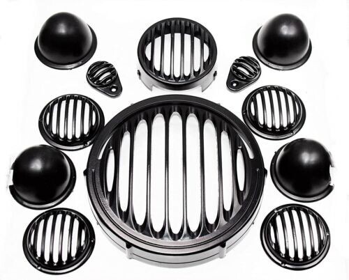 PASSEND FÜR ROYAL ENFIELD CLASSIC 350CC - "SCHEINWERFER/RÜCKLEUCHTE/TRAFFICATOR GRILL SET" - Bild 4 von 11