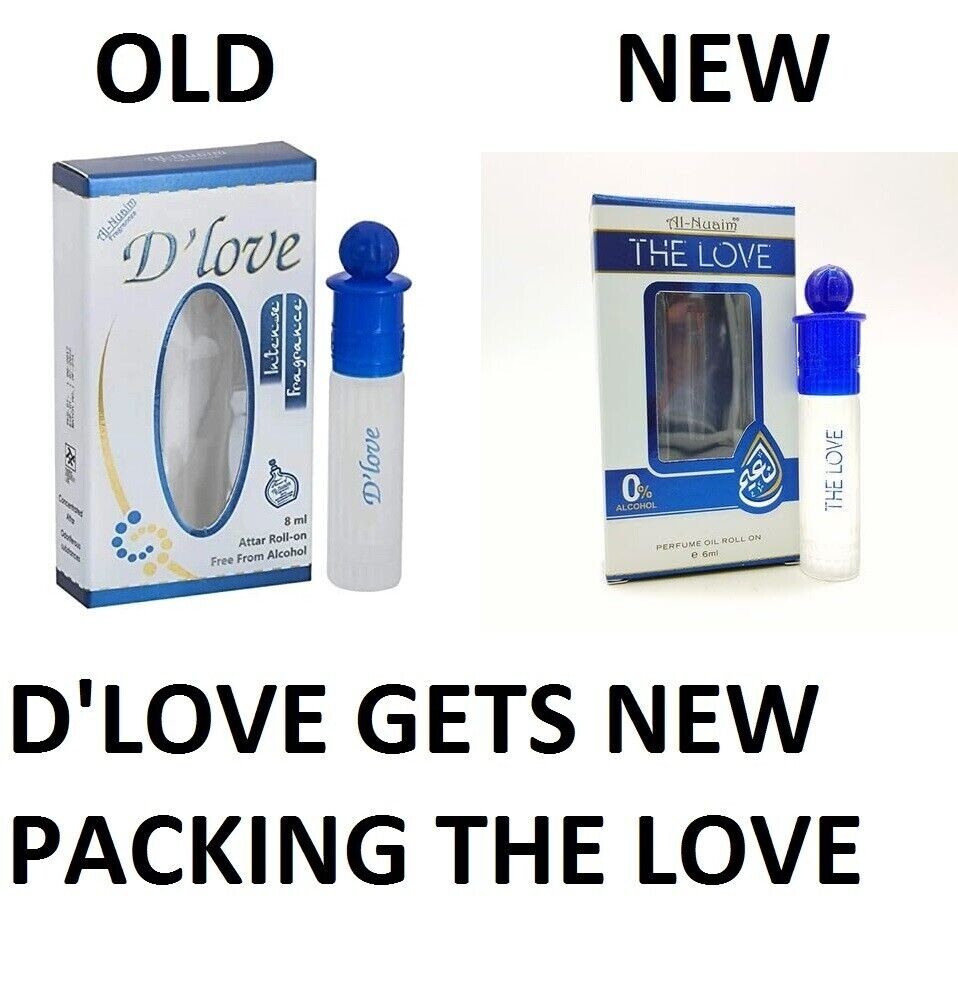 D'Love Al-Nuaim Roll On Attar Perfume Oil Natural Fragrance (6ml