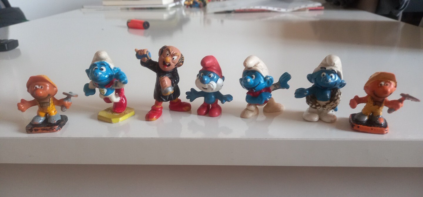 Figuras Pvc Los Pitufos Años 80