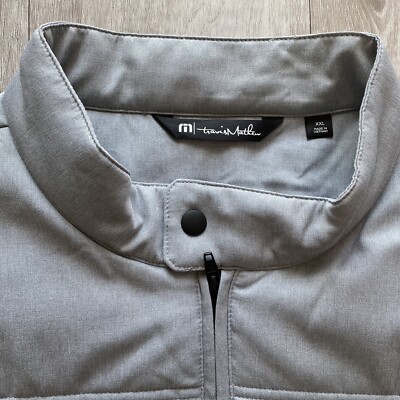 Travis Mathew Interlude Puffer Jacket Men XXL Gray Full Zip