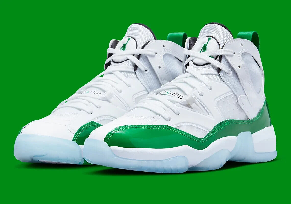 Air Jordan Jumpman Two Trey White Lucky Green 🍀 Retro Shoes Air Jordan Jumpman Two Trey White Lucky Green 🍀 Retro Shoes