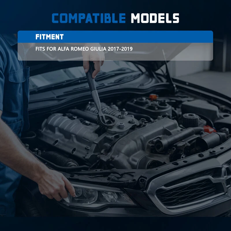 Juego completo de 13 piezas de fibra de carbono para Alfa Romeo Giulia 2017-2019 cubierta interior embellecedor Foto 2 de 4