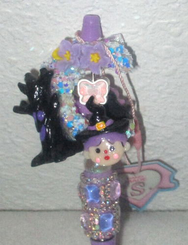 HP14 Handmade 6" Purple Halloween Theme Crystal Moon Twist Ballpoint Ink Pen NEW - Picture 5 of 6