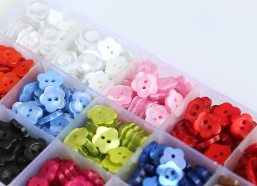 525Pcs 1/2 Inch (12.5Mm) 11 Colors Flower Shape Resin Buttons for Sewing Blouse - Picture 6 of 9