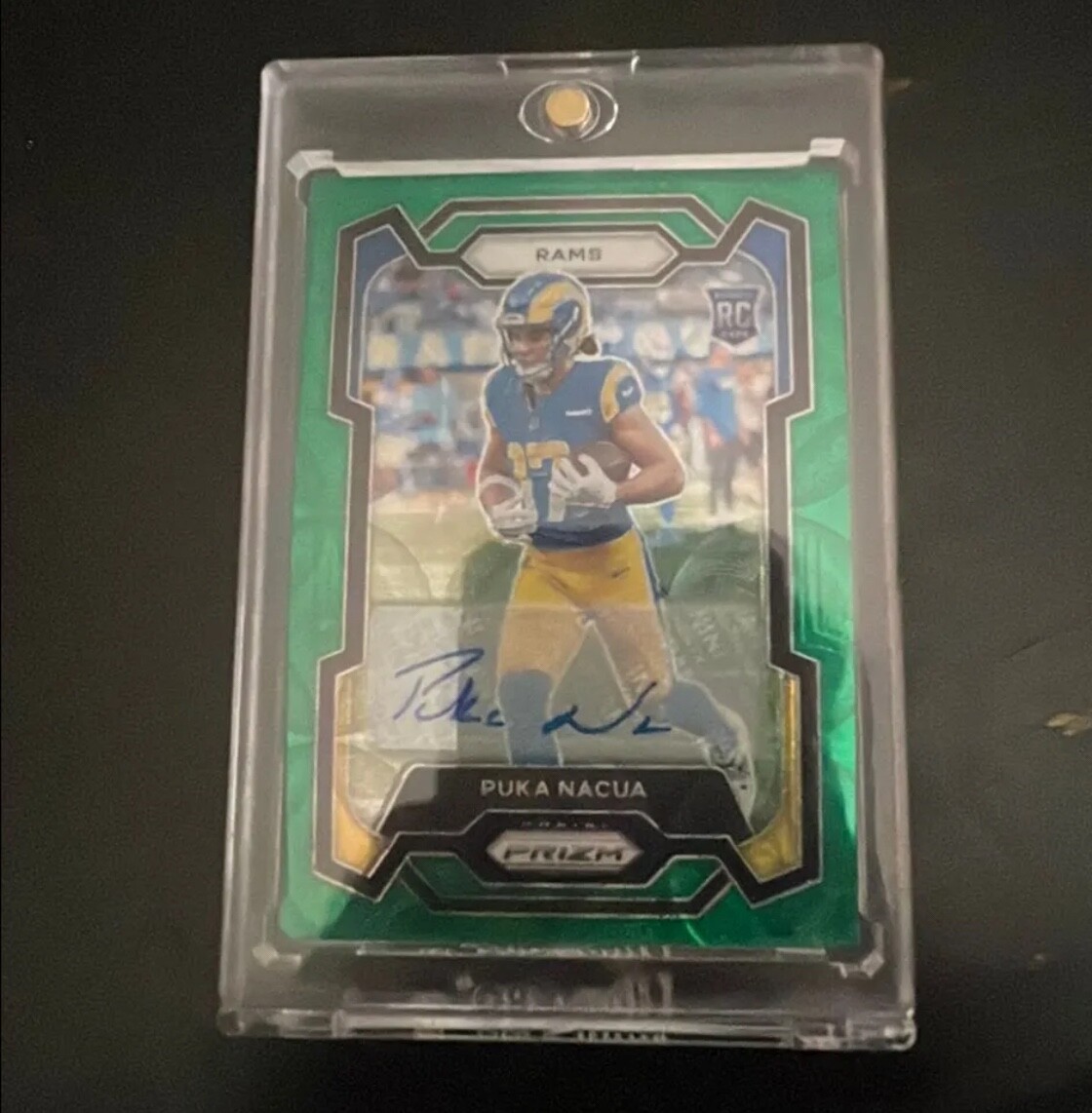 2023 Prizm Football Puka Nacua #357 Auto Green Scope /75 RC PSA 10 💎GEM💎