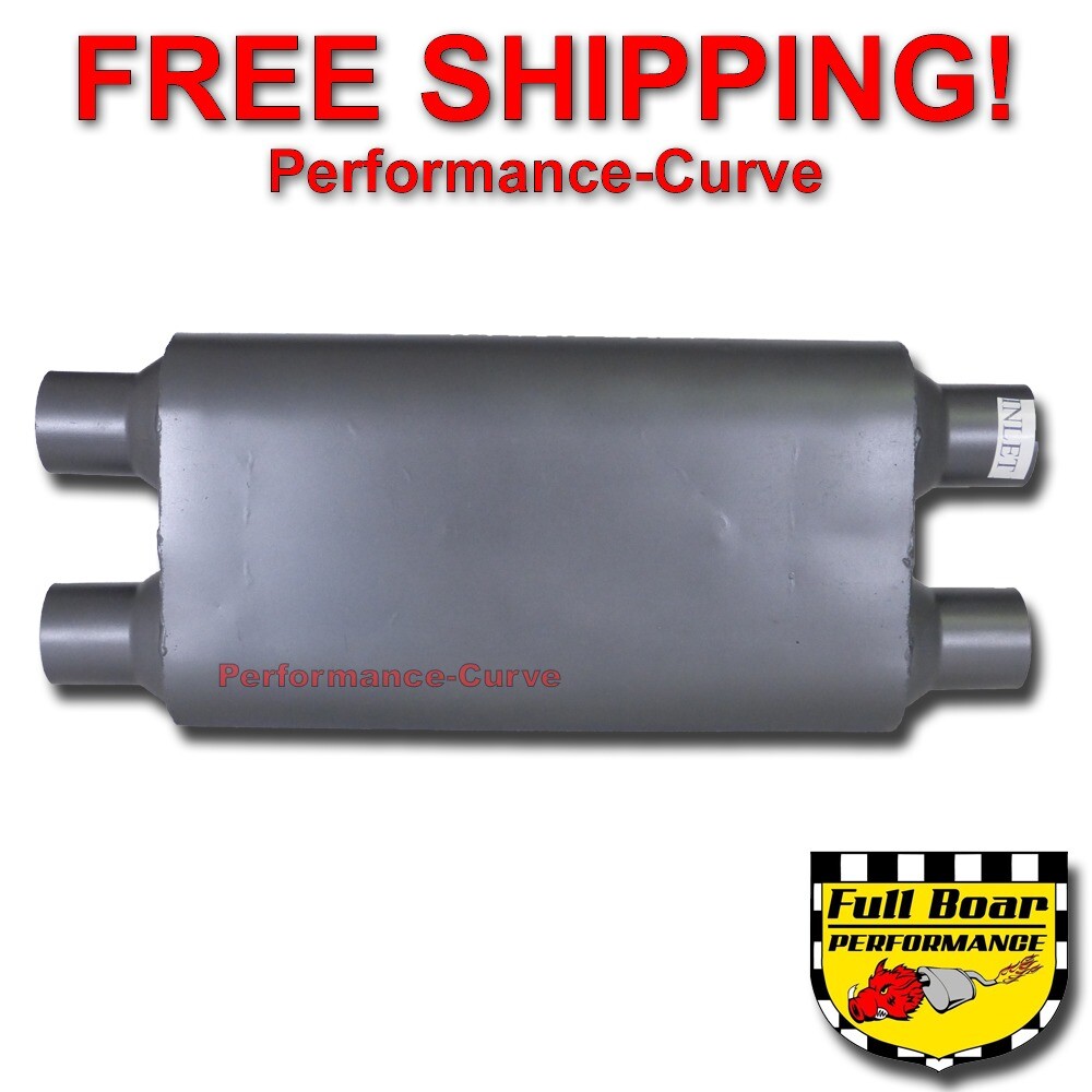 2 Chamber Performance Exhaust Muffler FULL BOAR Dual 2.25