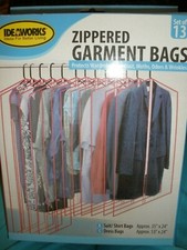 NEW Set of 13 Piece Zippered Garment Bags Protect Clothes Storage SU79 