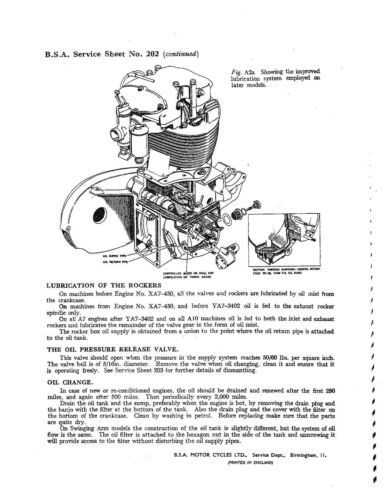 BSA Workshop Manual 1962 (A group) A7 With rigid, plunger & swing arm frame. - Bild 3 von 12