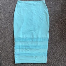 Kookai Skirt 2(6-8) Stretch Aqua As New