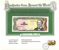 World Banknotes Dominican UNC 1 Peso Oro 1984 P-126a.1 A545680C
