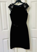 Tahari by ASL Cap Sleeve Dress, Size-4, Black