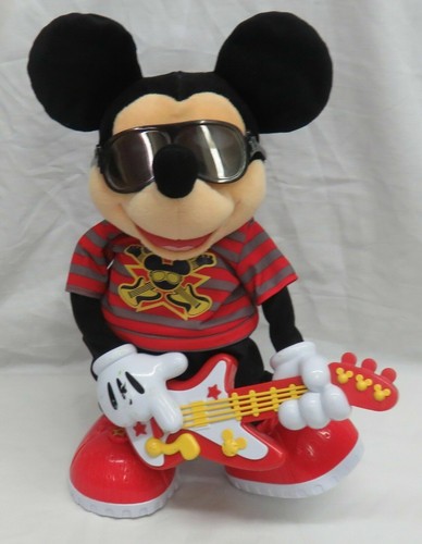 Disney Rock Star Mickey Mouse Juguete N Roll Con Guitarra animado canta \u0026  danzas | eBay