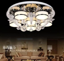 LED crystal ceiling light romantic bedroom restaurant living room pendant Lamp R