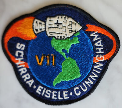 Vintage NASA Apollo VII Schirra Eisele Cunningham Embroidered Patch