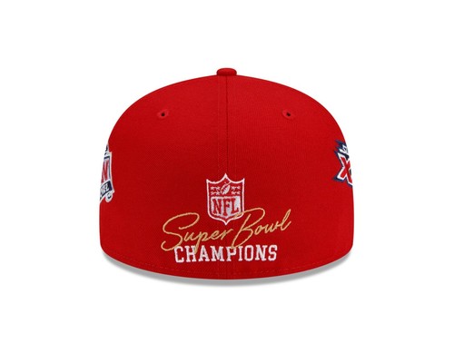 Cappello San Francisco 49ers New Era 5x Conteggio Gli Anelli Patch 59FIFTY Fitted - Foto 5 di 7