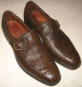 Sharkskin Allen Edmonds Warton Loafers 9c Monk Strap Narrow N C 695 Ebay