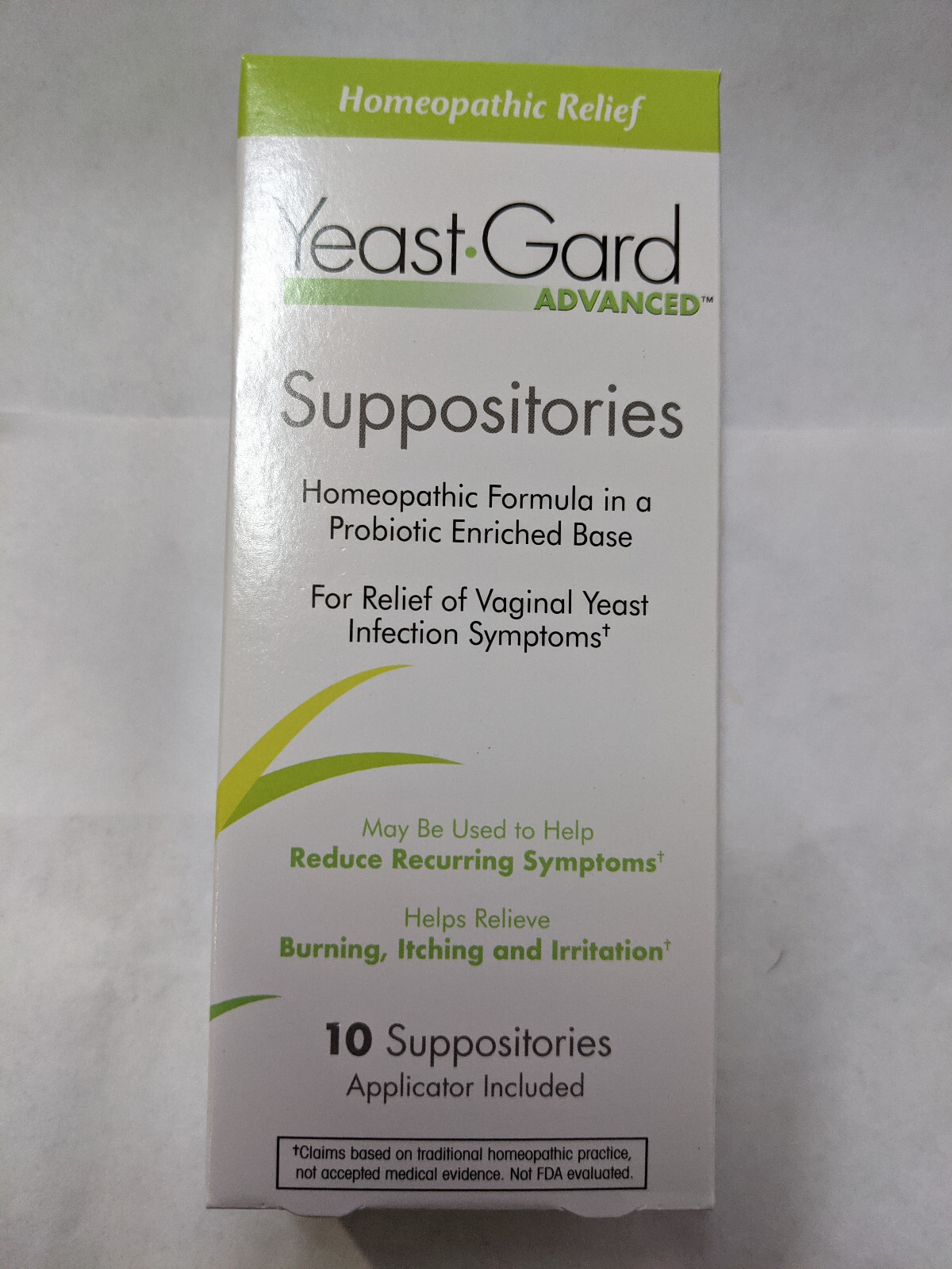 2 PACK YeastGard Advanced Homeophatic Yeast Infection Vaginal Suppositories 10 eBay