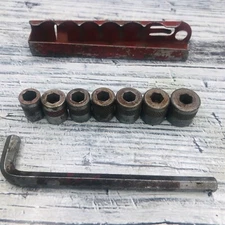 Vintage Indestro Tools  1/4”- 7/16"  Hex Drive Socket Set, Made In USA