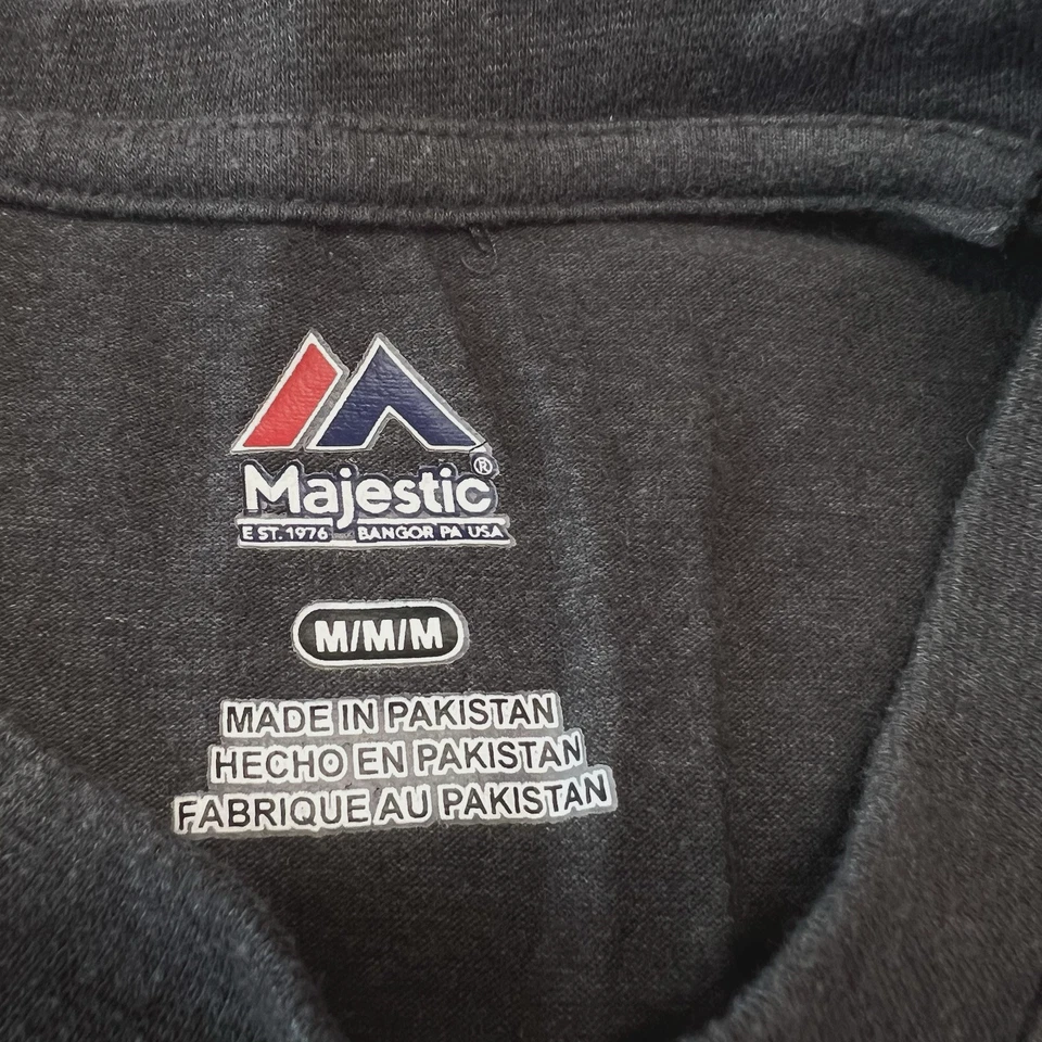 Majestic San Francisco Giants T Shirt Unisex Medium Gray Cotton Blend MLB Tee - Image 3 of 4