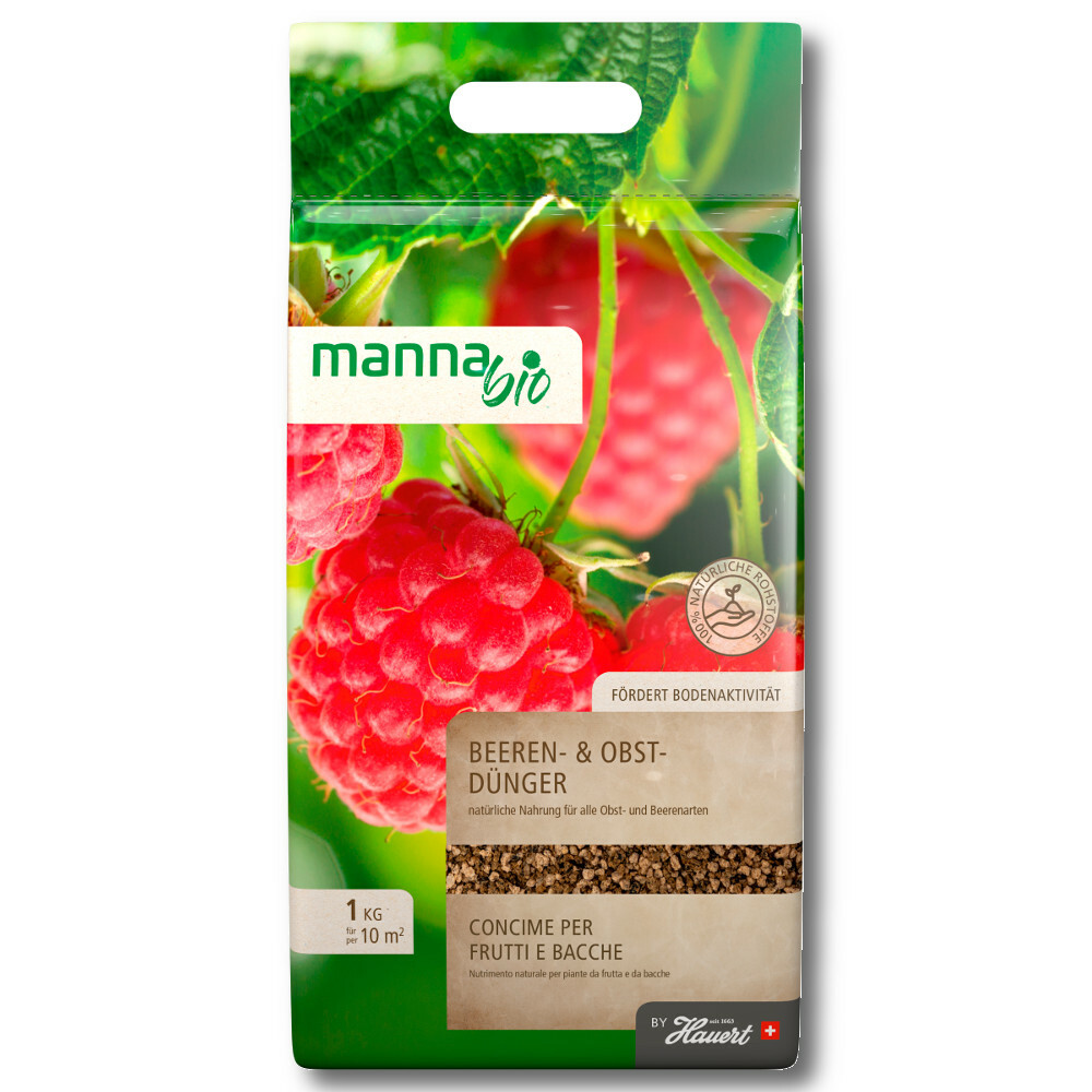 Engrais organique pour baies Manna au jardin pour de savoureux fruits