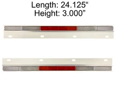 Aluminum Mud Flap Conspicuity Reflector Plate Set Straight