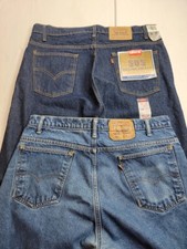 2 Pc VTG Levi's 505 Men's 36x32 MEASURED Regular Fit Straight Leg 1 New 1 Used