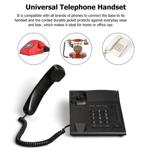 2 Pieces Curve Line Phone Cord Landline Telephone Accessory - Zdjęcie 5 z 12