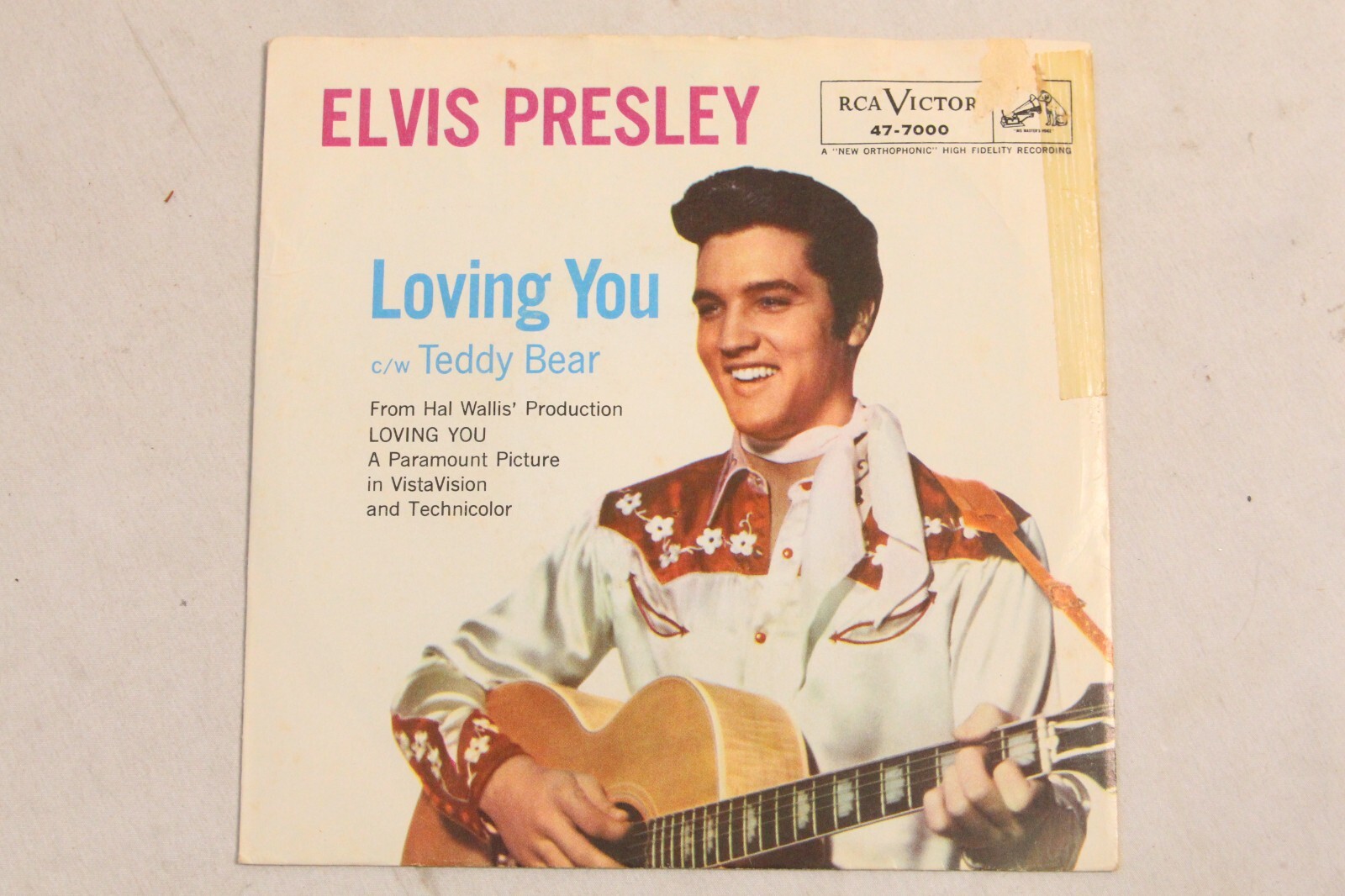 Elvis Presley 45 rpm Teddy Bear & Loving You Picture Sleeve RCA VICTOR