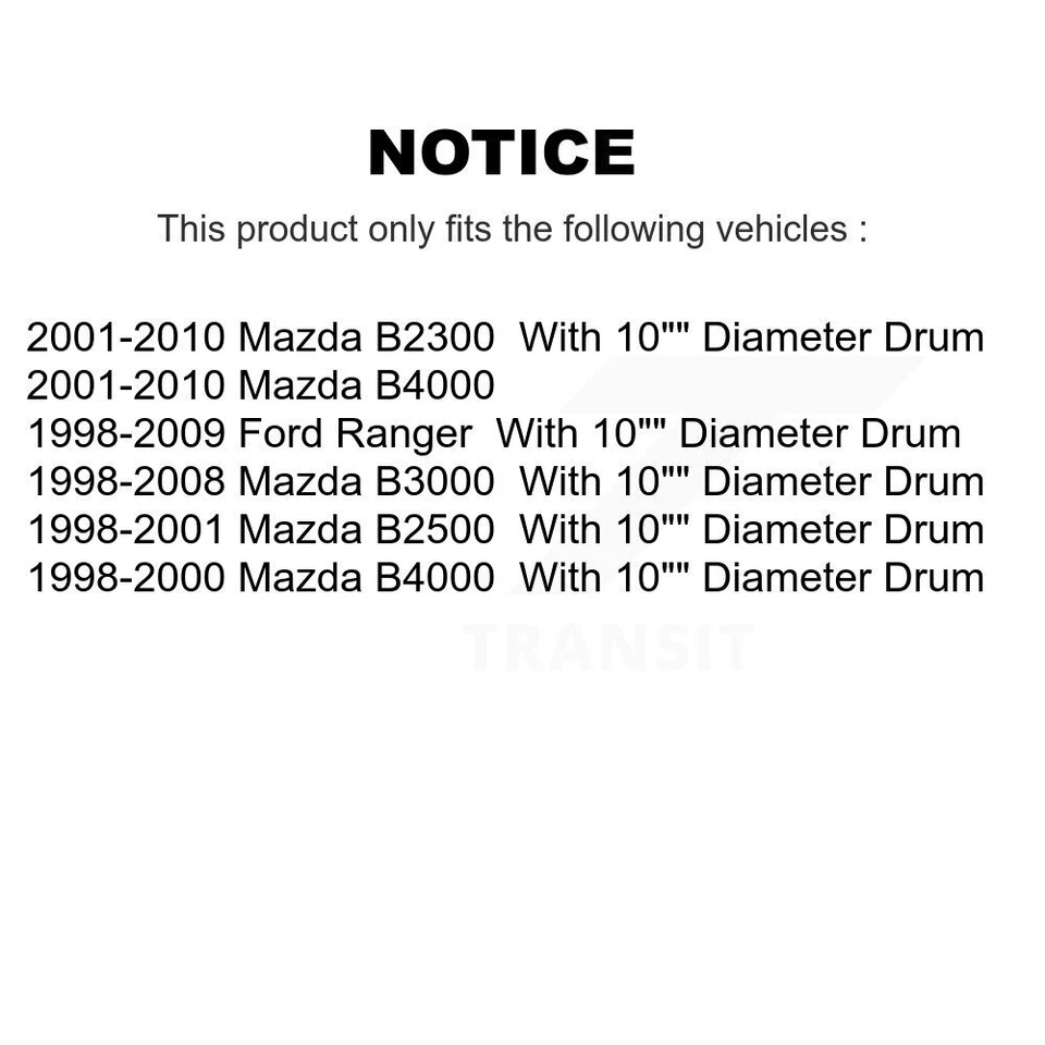 Drum Brake Wheel Cylinder Rear Pair For Ford Ranger Mazda B4000 B3000 B2300 - Image 2 of 4