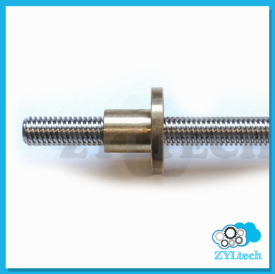 12mm T12x8 Lead Screw Trapezoidal ACME Lead Screw w/ Brass Nut up to 1m