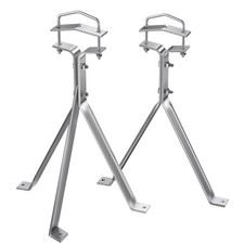 2 PCS 12 Inch Adjustable Heavy Duty TV Antenna Wall Mount Mast Clamp Brackets