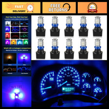 Blue T10 194 Led Bulbs - 5050 Smd Twist Lock Socket Dash Gauge Light 10-pac