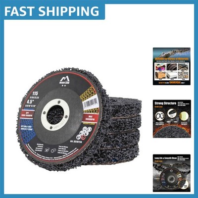 Reinforced 4.5 Inch Black Strip Wheel - Safe and Effective Paint Remover 5-Pack