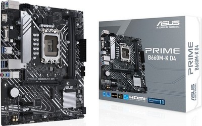 ASUS Prime B660M-K D4 Intel Sockel 1700 Mainboard Intel B660 USB 3.1 M.2 DDR4