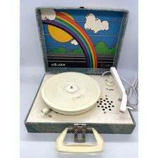 Vintage Imperial Dejay NO, 100/SP11A giradischi denim blu 45 e 33 giri funzionante