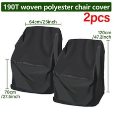 2pcs Chair Cover Waterproof High Back Outdoor Patio Garden Furniture Storage US