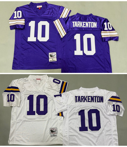 Vintage Fran Tarkenton #10 Vikings Throwback Stitched Jersey