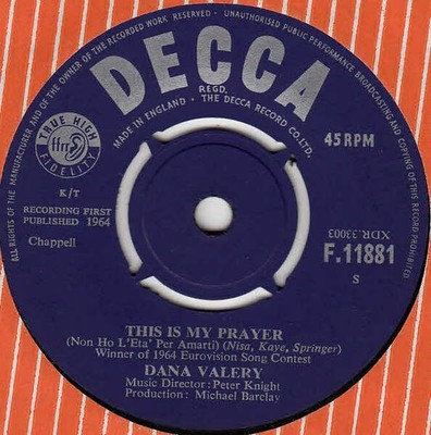 Dana Valery - This Is My Prayer / Would I Love You Again (VINYL)